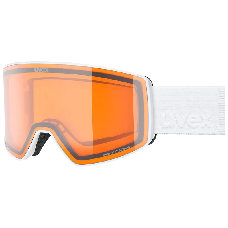 Uvex Unisex-Adult, scenic LG ski goggles, white matt/orange, one size