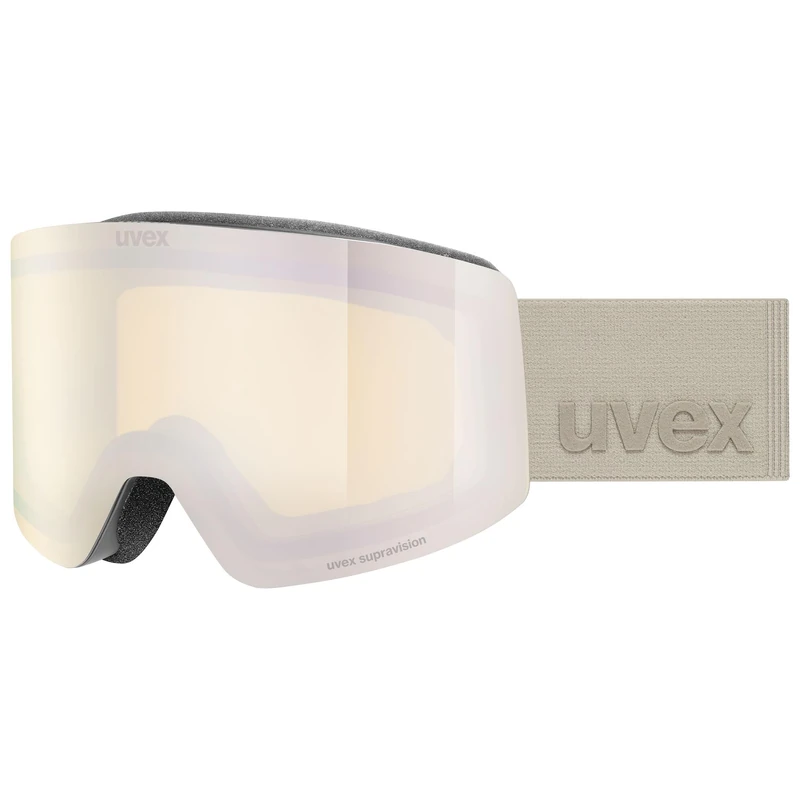 Uvex Unisex-Adult, provoqe FM ski goggles, black matt/mirror platin, one size - Image 1