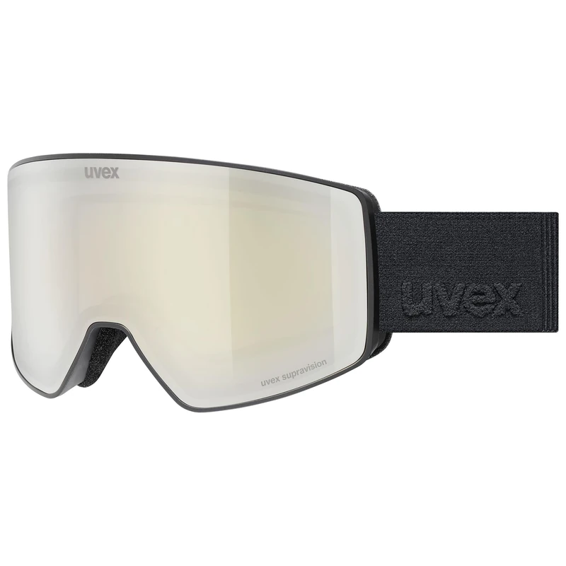 Uvex Unisex-Adult, scenic FM ski goggles, black matt/mirror silver, one size