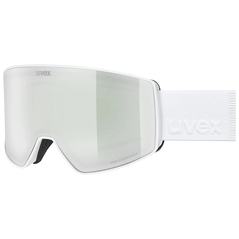 Uvex Unisex-Adult, scenic FM ski goggles, white matt/mirror silver, one size