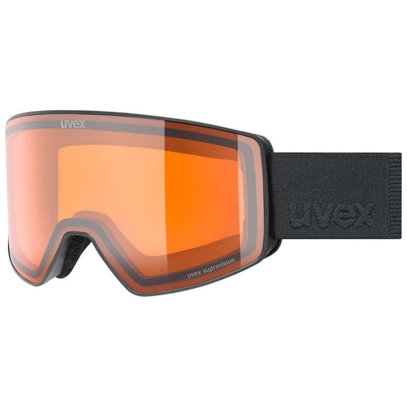 Uvex Unisex-Adult, scenic LG ski goggles, black matt/orange, one size - Image 1