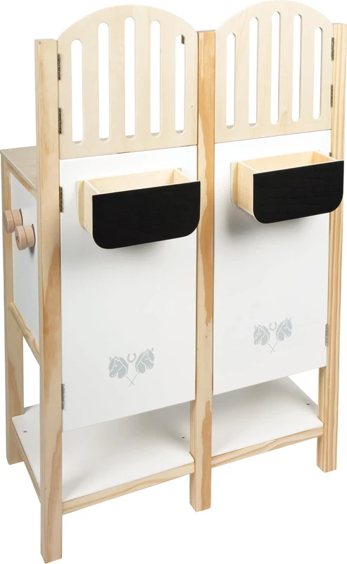 small foot Hobby Horse stable, detailed wooden boxes for two Hobby Horses, for children of 3 years and older, 12795