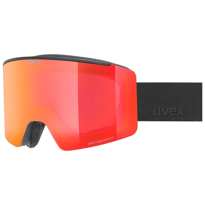 Uvex Unisex-Adult, ignite FM ski goggles, black matt/mirror red, one size - Image 1