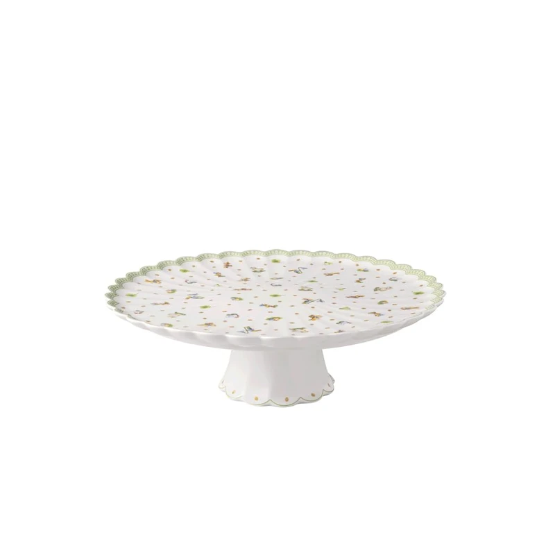 Villeroy & Boch – Easter Delight Cake/Tart Plate, Premium Porcelain, Nostalgic Easter Patterns, Gold Details, Serving Platter for Cakes & Pastries, Decoration