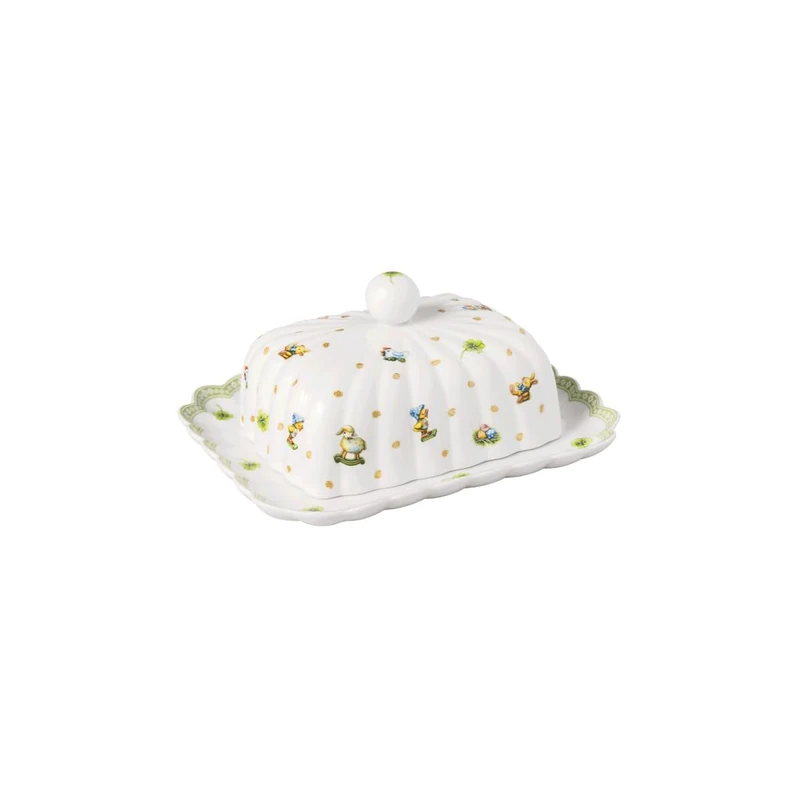 Villeroy & Boch – Easter Delight Butter Dish, Premium Porcelain, Nostalgic Easter Patterns, Gold Details, Decorative Storage for Butter & Spreads