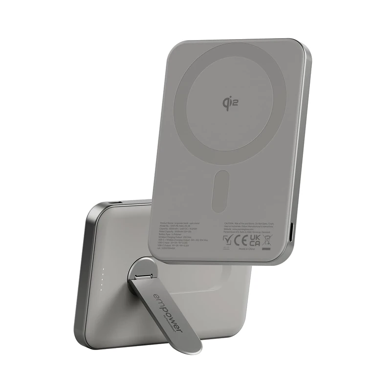 Empower by PanzerGlass 5000mAh StandPowerbank Titanium Grey - Image 1