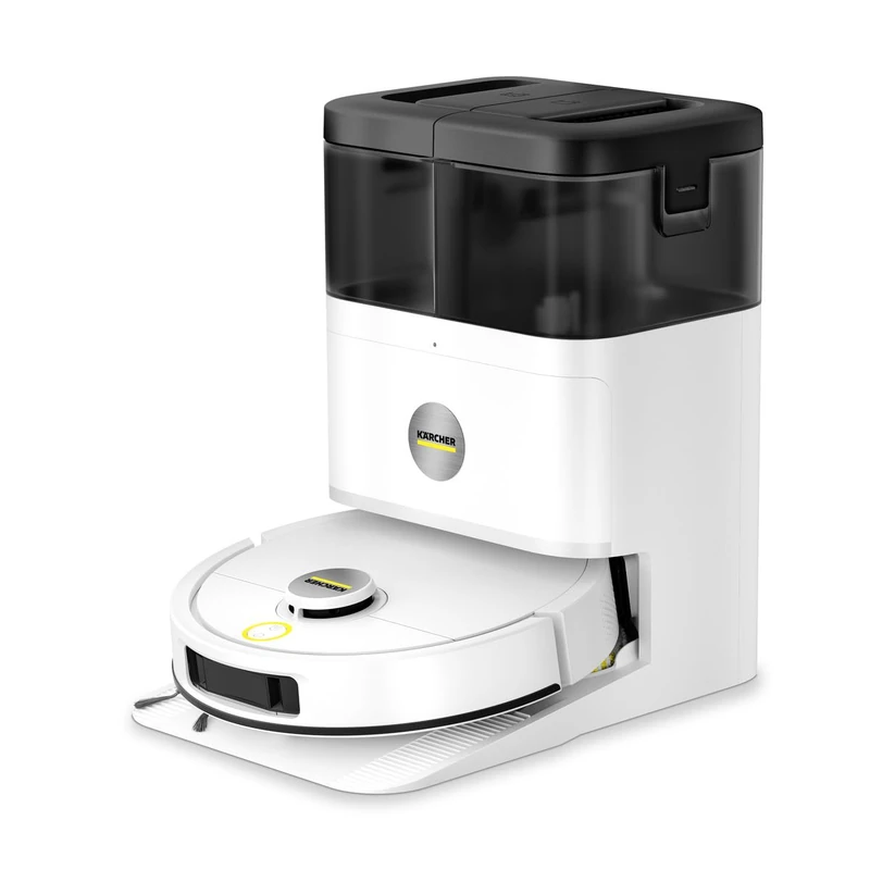 Kärcher RVM 4 Comfort Extra Vacuum Cleaner Robot with Rotating Liftable Mop Discs, 15,000 Pa, LiDAR Navigation, Dual Line Laser, 160 Minutes Runtime, Charging and Cleaning Station