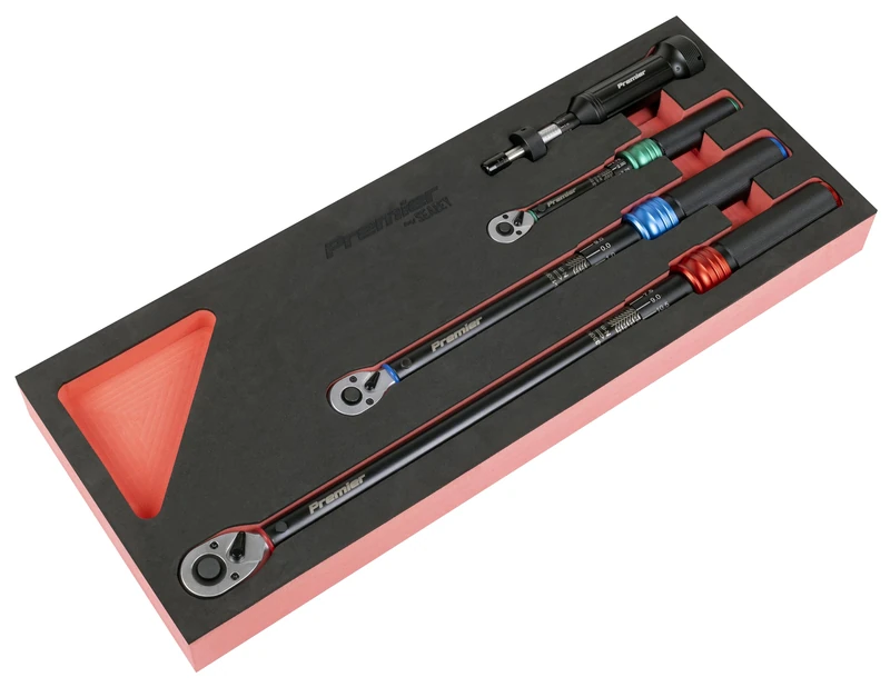 Sealey Premier Black Calibrated Micrometer Torque Wrench & Torque Screwdriver Set 4pc - STW909SETB