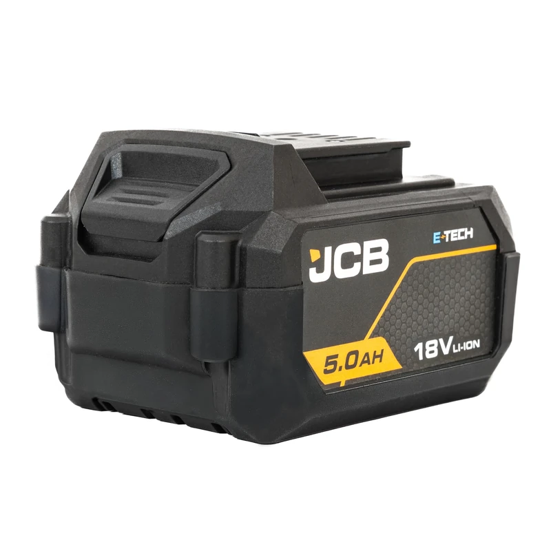 JCB Pro 18V E-TECH 5.0Ah Lithium-Ion Battery – High-Capacity 18V Battery for JCB Cordless & Professional Tools – 2-Year Warranty