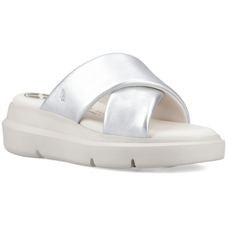 Hush Puppies Female Uplift Crossover Slide, Silver, 8