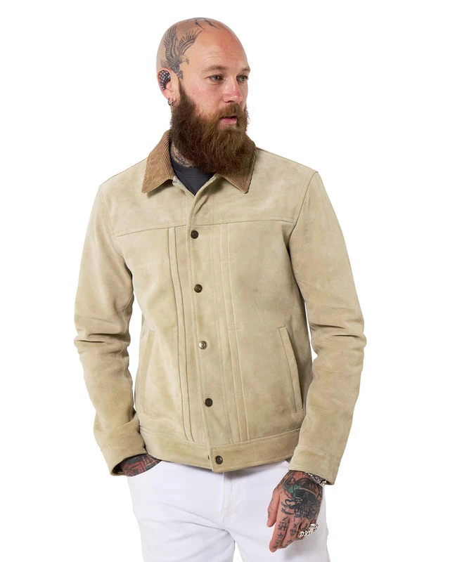 Joe Browns Men's Western Style Suede Jacket, Regular, Brown, UK L