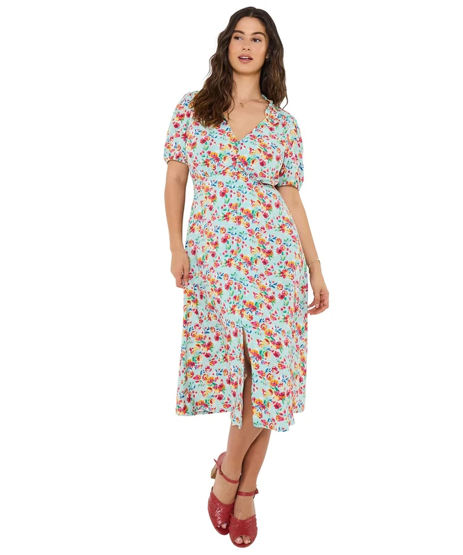 Joe Browns Women's Vintage Floral Tea Dress, Slim, Multi, UK 18