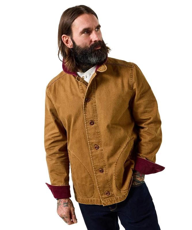 Joe Browns Men's Casual Washed Canvas Jacket, Regular, Brown, UK L