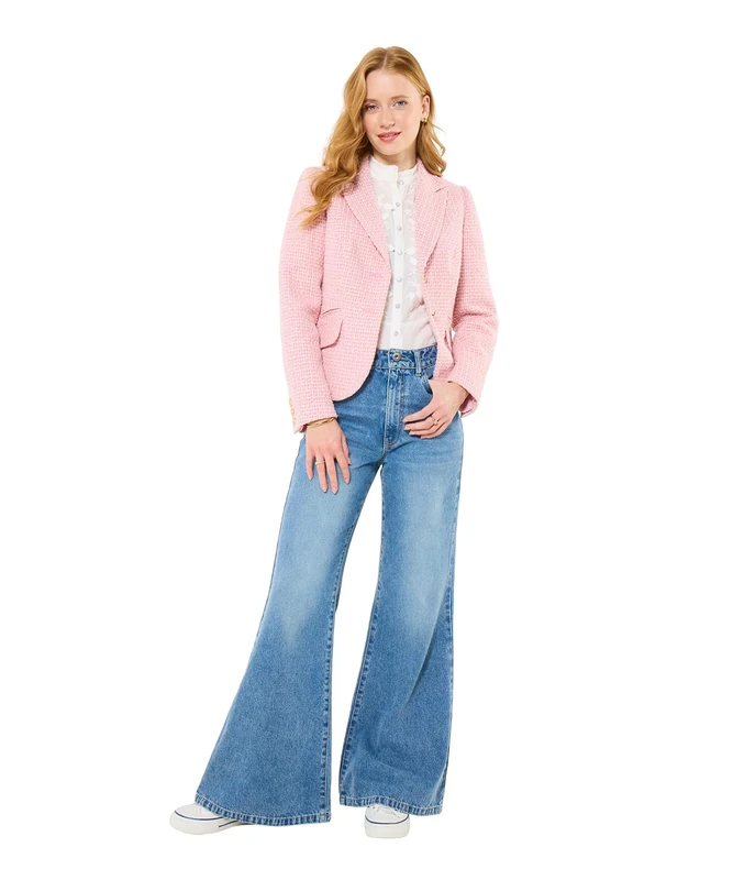 Joe Browns Women's Statement Bouclé Collared Smart Jacket, Regular, Pink, UK 20 - Image 1