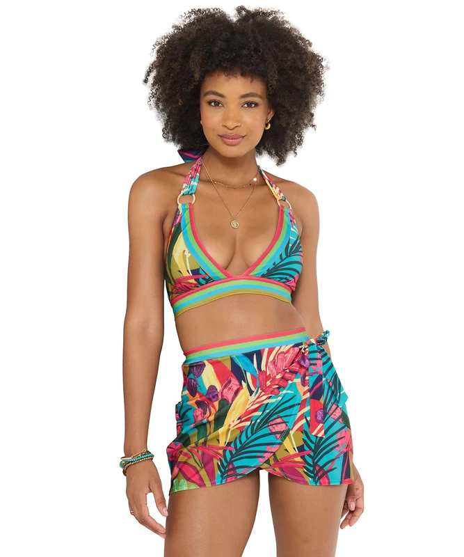Joe Browns Women's Bright Bold Tropical Swim Skirt, Regular, Multi, UK 12
