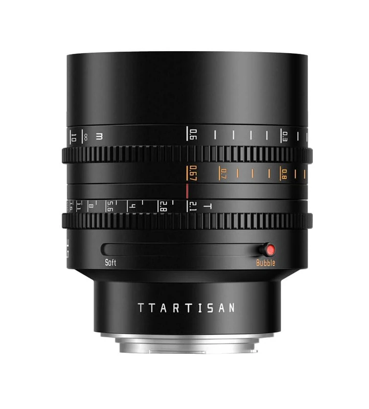 TTArtisan 85mm Full Frame T2.1 Metal Bodied Cine Lens Compatible with Canon RF Mount - Black