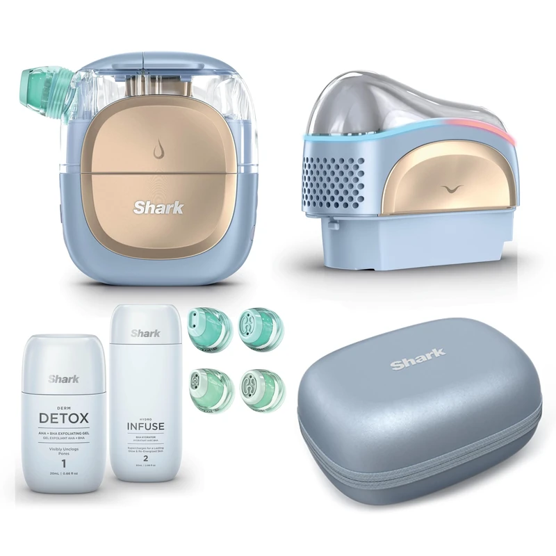 Shark FacialPro Glow. The UK's first at-home facial; pore extraction, hydration & dual temp-sculpting for instant glow. Developed with Dermatologists for Spa-level results in 10 minutes. FH320AMZUK