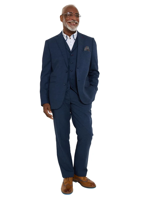 Joe Browns Men's Timeless Linen Blend Smart Blazer, Regular, Blue, UK 44