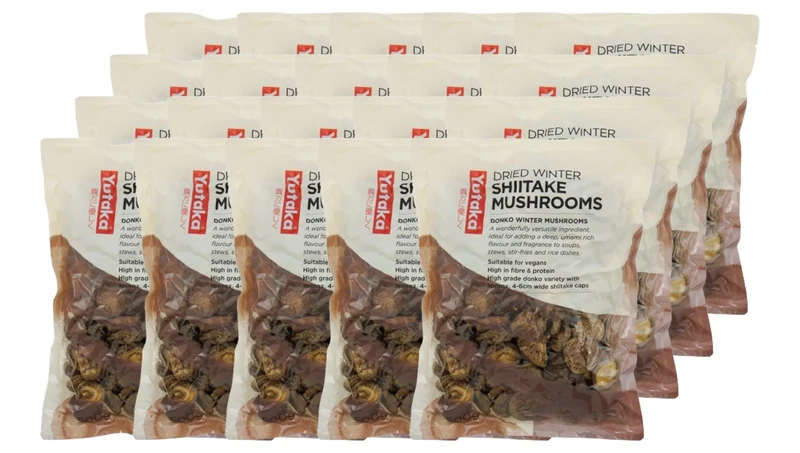 Yutaka Dried Shiitake Mushrooms 500g (Pack of 20) | Premium Japanese Dried Shiitake | Deep Umami Flavour | Ideal for Soups, Ramen, Stir-Fries & Broths | Vegan-Friendly