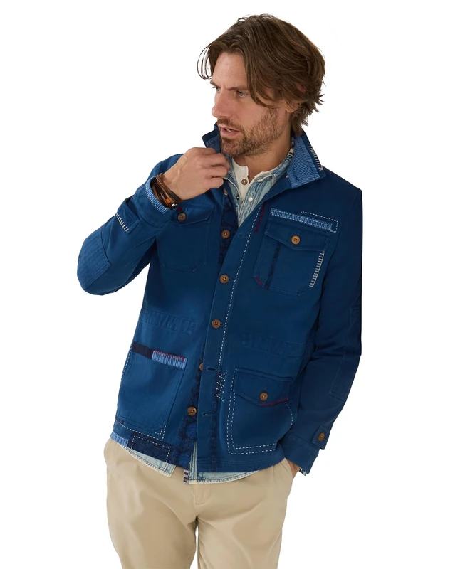Joe Browns Men's Customised Washed Casual Jacket, Regular, Blue, UK M