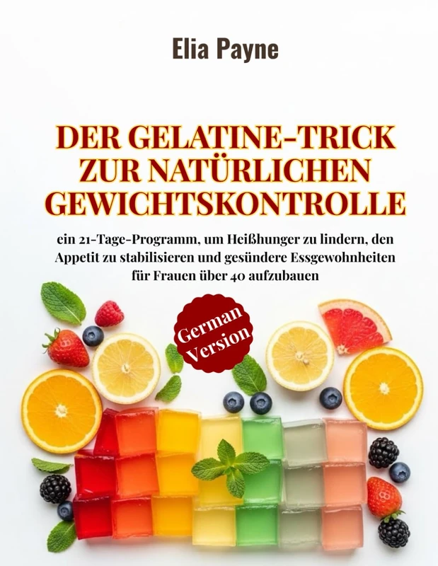 Der Gelatine-Trick zur natürlichen Gewichtskontrolle: ein 21-Tage-Programm, um Heißhunger zu lindern, den Appetit zu stabilisieren und gesündere Essgewohnheiten für Frauen über 40 aufzubauen - Image 1