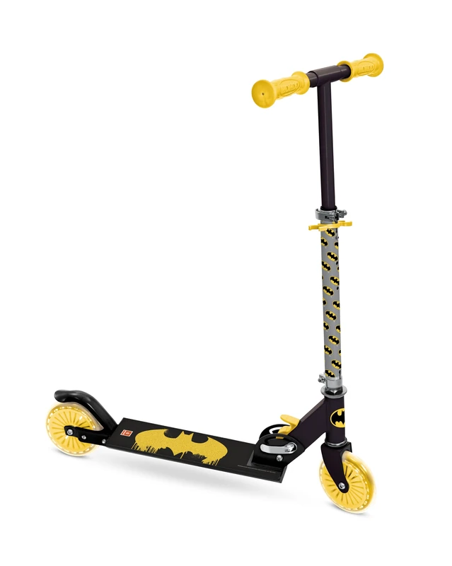 Mondo Toys Batman Aluminium Scooter – Foldable 2‑Wheel Kids’ Scooter with Extra‑Grip Platform & Adjustable Handlebar – Model 28819