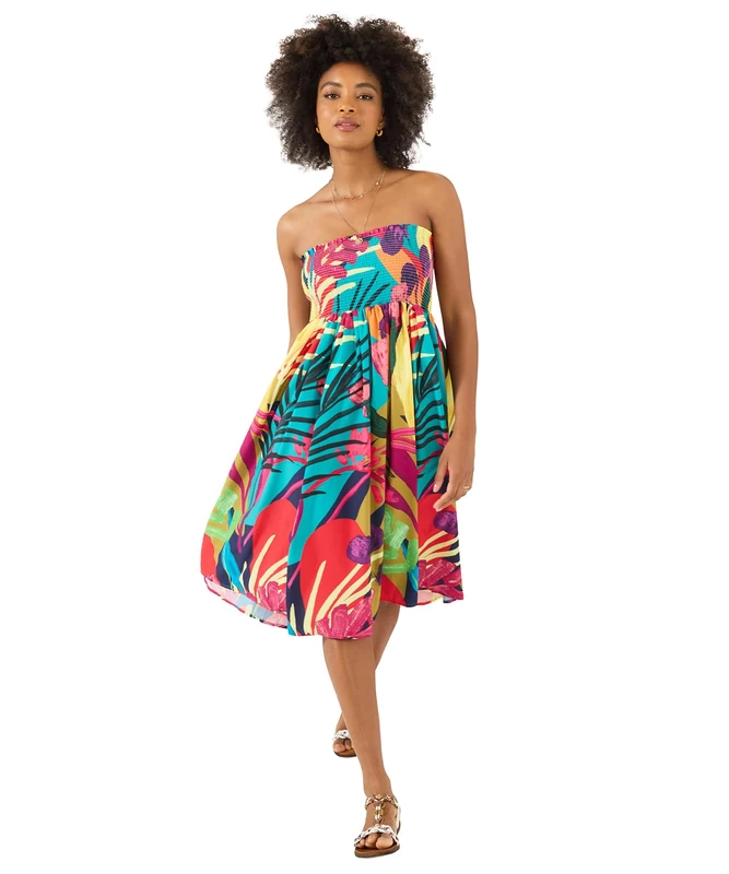 Joe Browns Women's Bright Bold Tropical Skirt/Dress, Regular, Multi, UK M