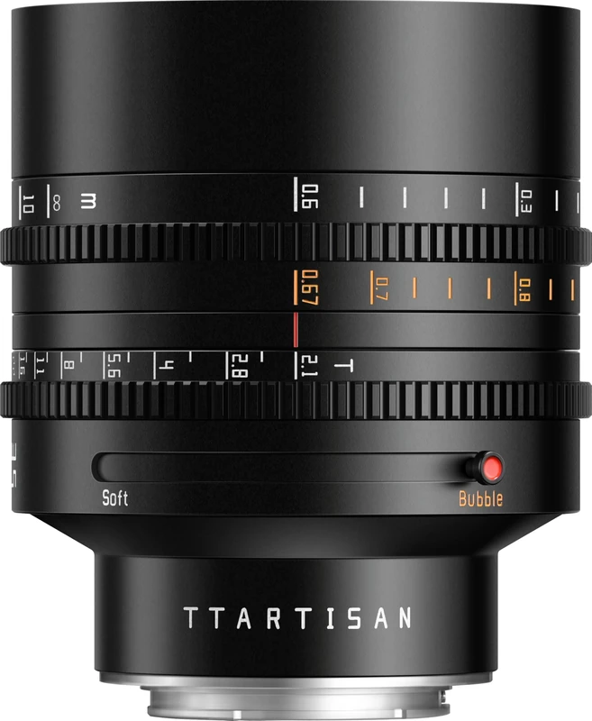 TTArtisan 85mm Full Frame T2.1 Metal Bodied Cine Lens Compatible with Sony E Mount - Black