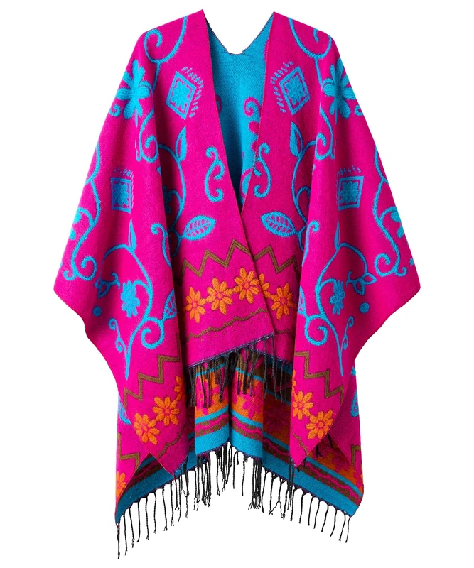 Joe Browns Women's Bold Reversible Boho Wrap, Regular, Pink, UK One Size
