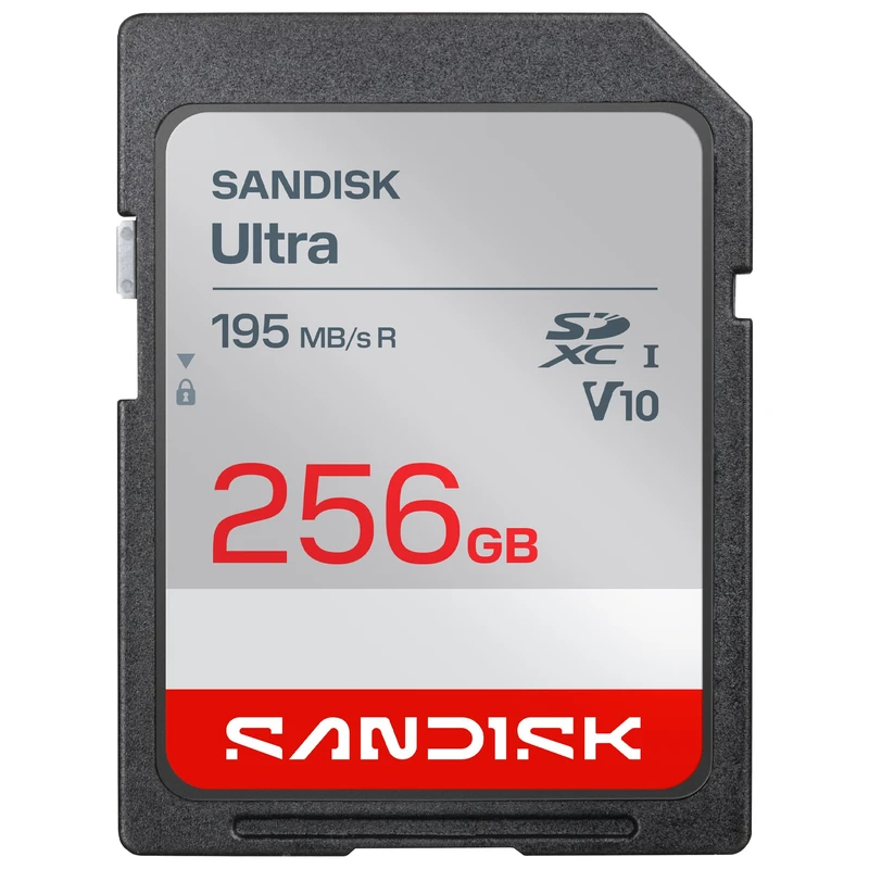 SANDISK Ultra SDXC UHS-I Card 256GB (up to 195MB/s read speed, Full HD video, V10, U1, C10) SANDISK Memory Zone App