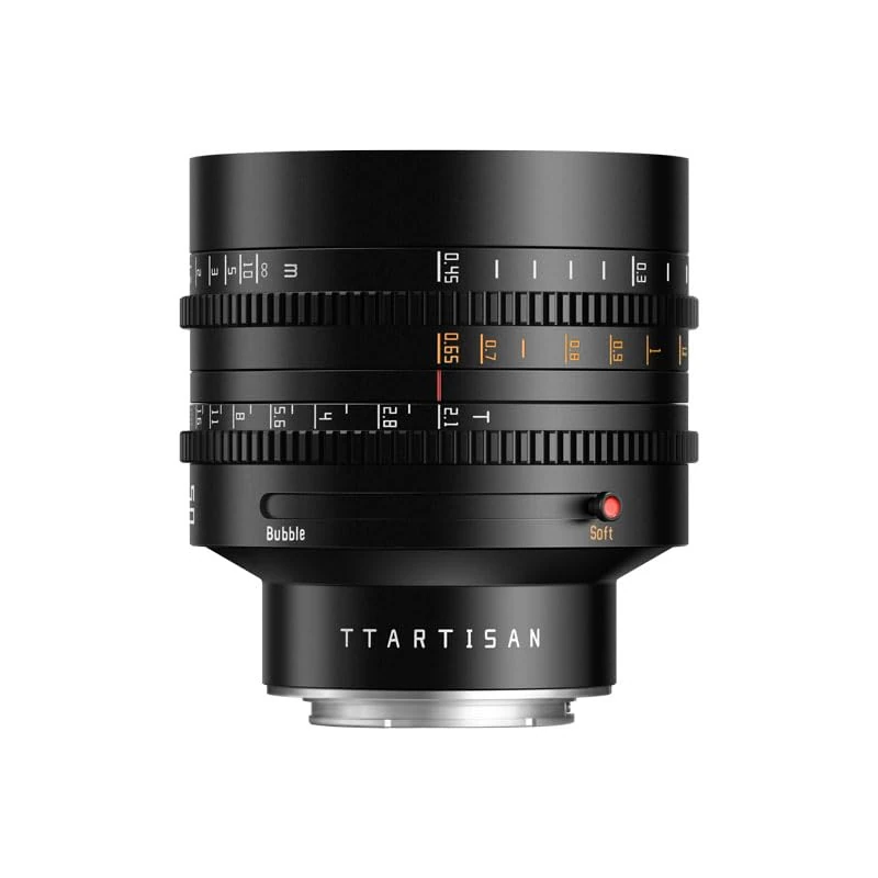 TTArtisan 50mm Full Frame T2.1 Metal Bodied Cine Lens Compatible with Sony E Mount - Black