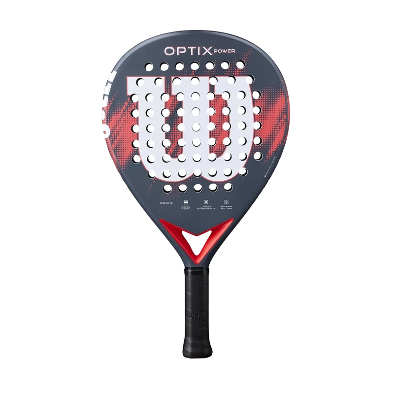 Wilson Optix V2 Padel Racket, With Fiberglass Frame & Teardrop Shape For Power & Comfort, For Recreational Play, Colour: Red