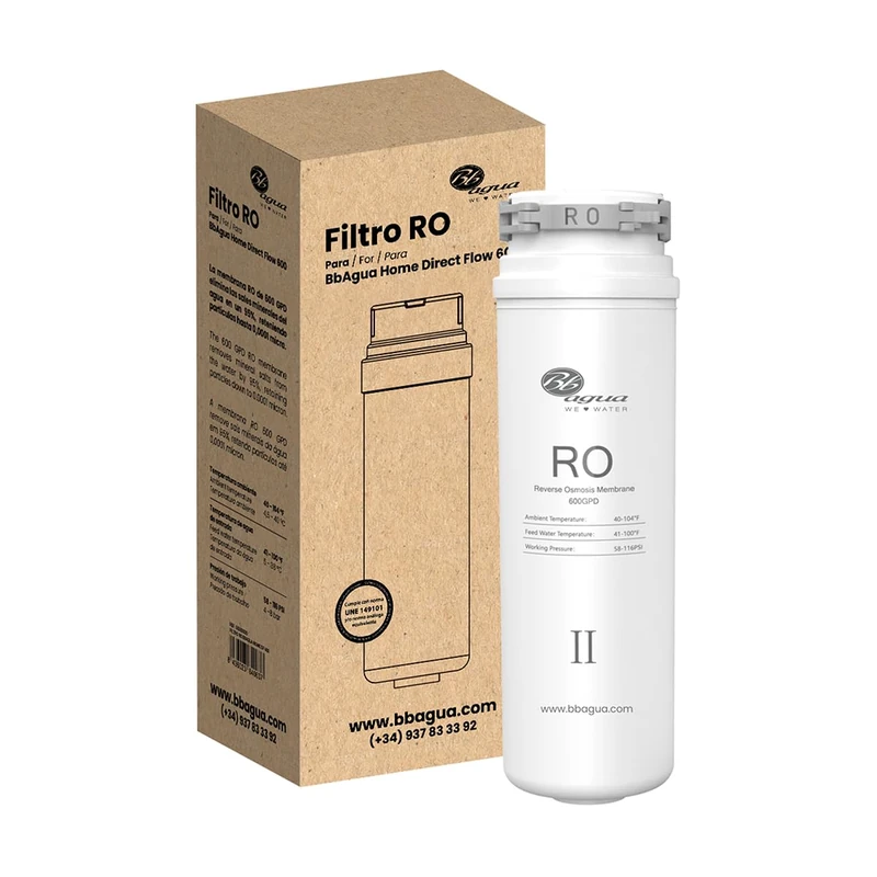 Bbagua Reverse Osmosis Membrane for RO 600 GPD – Original Replacement for Home Direct Flow 600 – Retention 95% Salts – Up to 24 Months Shelf Life. - Image 1