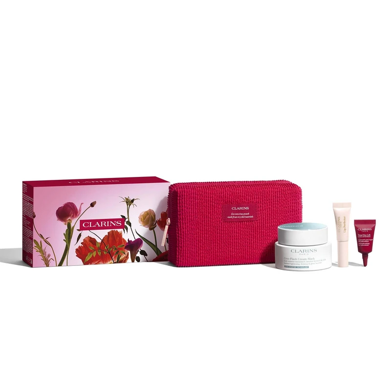 Glow-Boosting Routine | Anti-Ageing Routine That Boosts Radiance and Plumps Lips | Contains Cryo-Flash Cream-Mask 75ml | Worth Over £77