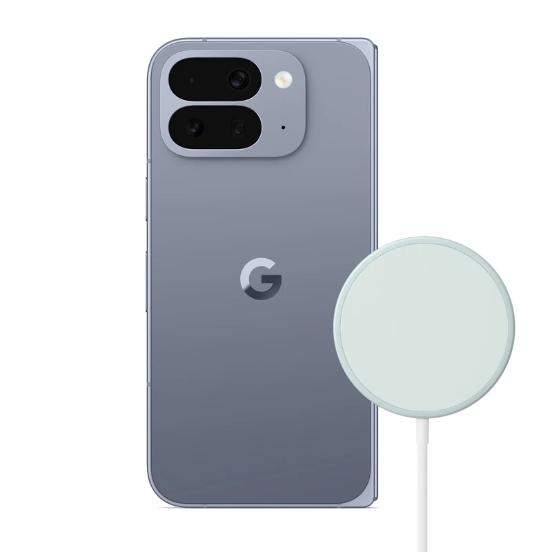 Google Pixel 10 Pro Fold - Unlocked Android Smartphone with Gemini - Advanced Triple Rear Camera System - 24+ Hour Battery – Foldable Display - Hands-Free Video - Moonstone, 1TB + Pixelsnap Charger