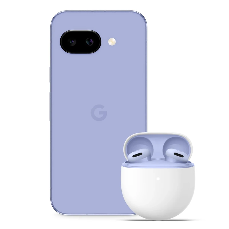 Google Pixel 9a – Unlocked Android Smartphone with AI Camera, All-day Battery and Powerful Security – Iris, 128GB + Buds 2A (Iris)