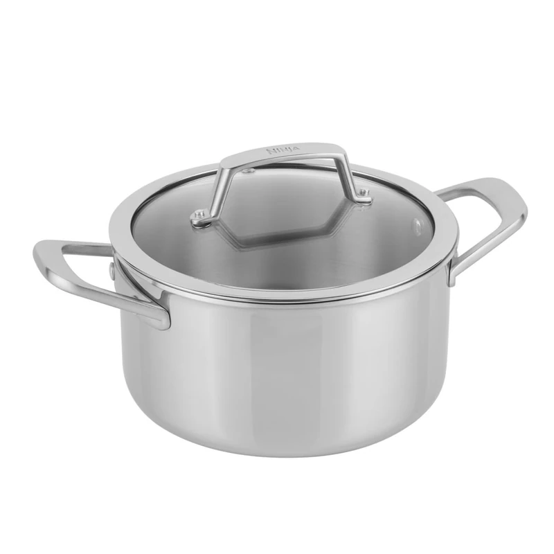 Ninja EverClad Stainless Steel 22cm Stock Pot, Suitable for All hob Types Including Induction, Oven Safe to 300°C, Full Induction Base, C90422EUI