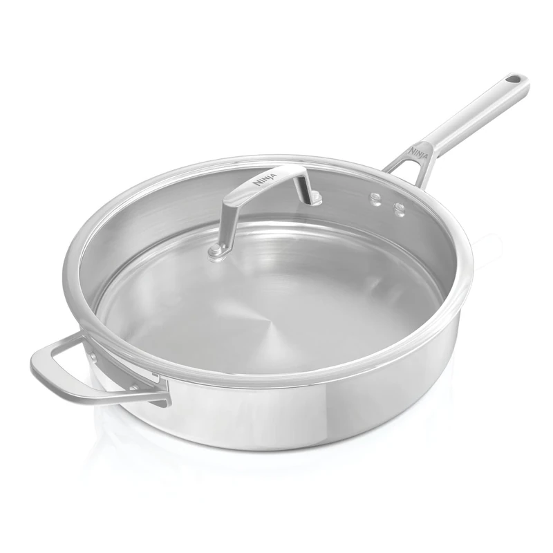 Ninja EverClad Stainless Steel 26cm Saute Pan, Suitable for All hob Types Including Induction, Oven Safe to 300°C, Full Induction Base, C90126EUI