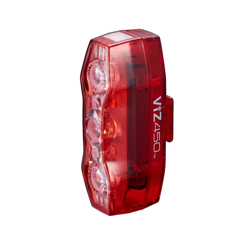 CatEye VIZ 450 Rear Bike Light - 450 Lumen USB Rechargeable Bicycle Taillight, Daytime Visibility, Multiple Modes, Waterproof Cycling Safety Light