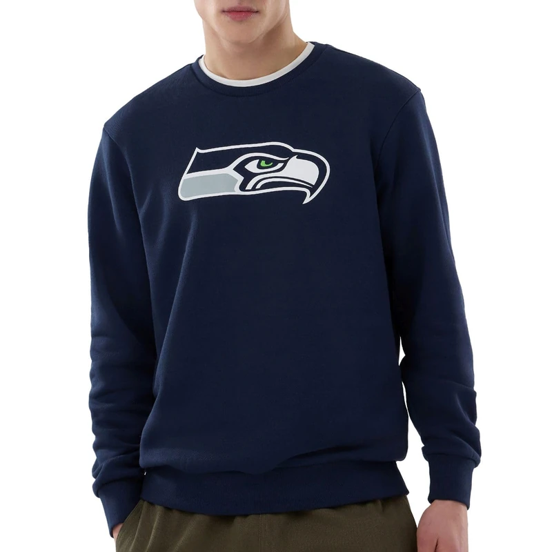 New Era Seattle Seahawks NFL Crew Neck Pullover Navy