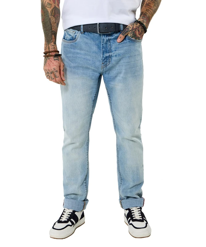 Joe Browns Mens Regular Fit Button Fastening Jeans Pants, Light Wash, 38W UK
