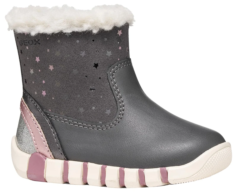 Geox Baby Girl B Iupidoo Girl A First Steps DK Grey/Silver 20_EU