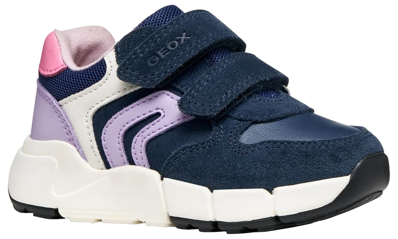 Geox Baby Girl B Flexyper Mini Trainers Navy/Lilac 22_EU