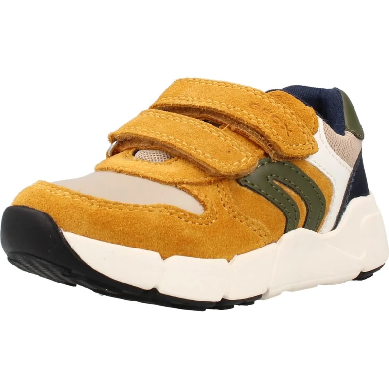 Geox Baby Boy B Flexyper Mini Boy Trainers Ochre/Navy 23_EU
