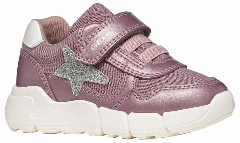 Geox Baby Girl B Flexyper Mini Girl Trainers DK Pink/Silver 24_EU