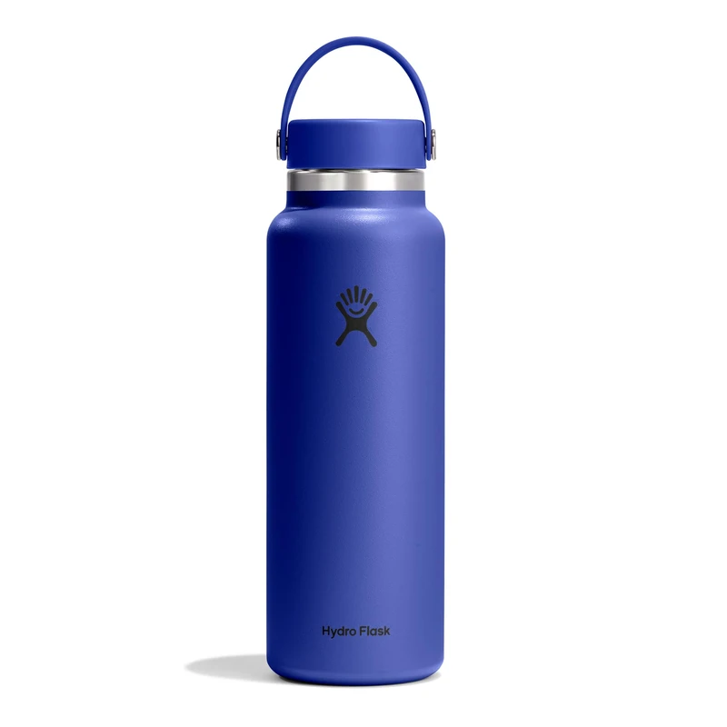 Hydro Flask – Wide Flex Cap 1,182 ml (40 oz) Bottle – Stainless Steel, Leakproof – Insulated Cold 24 Hrs & Hot 12 Hrs – Capri Blue