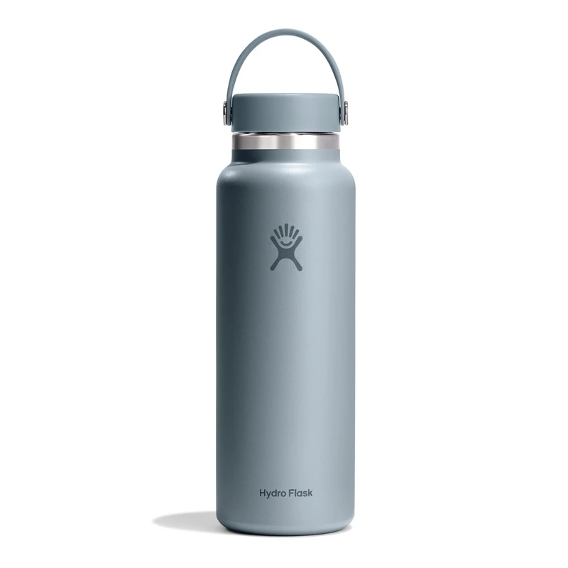 Hydro Flask – Wide Flex Cap 1,182 ml (40 oz) Bottle – Stainless Steel, Leakproof – Insulated Cold 24 Hrs & Hot 12 Hrs – Shale Gray