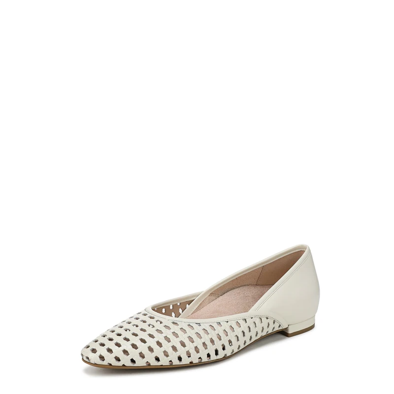 Vionic Women's Gracia Woven Ballet Flats, Ivory White Leather, Medium Fit, UK 4.5 - Image 1