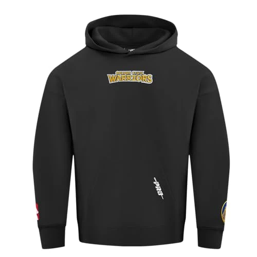 Pro Standard Mens NBA Golden State Warriors Wingspan Pull Over Hoodie Black 3XL
