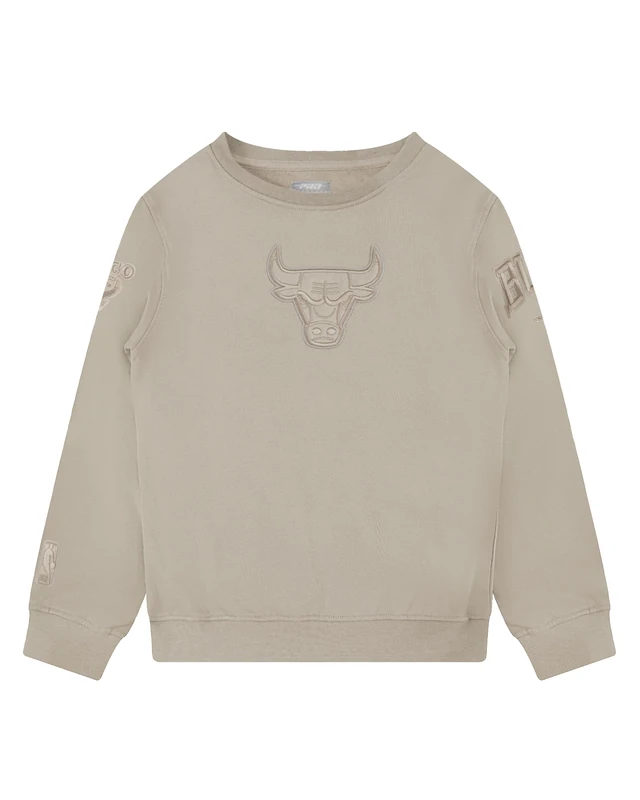 Pro Standard Big Boys NBA Chicago Bulls Neutral Crewneck Sweatshirt Taupe S